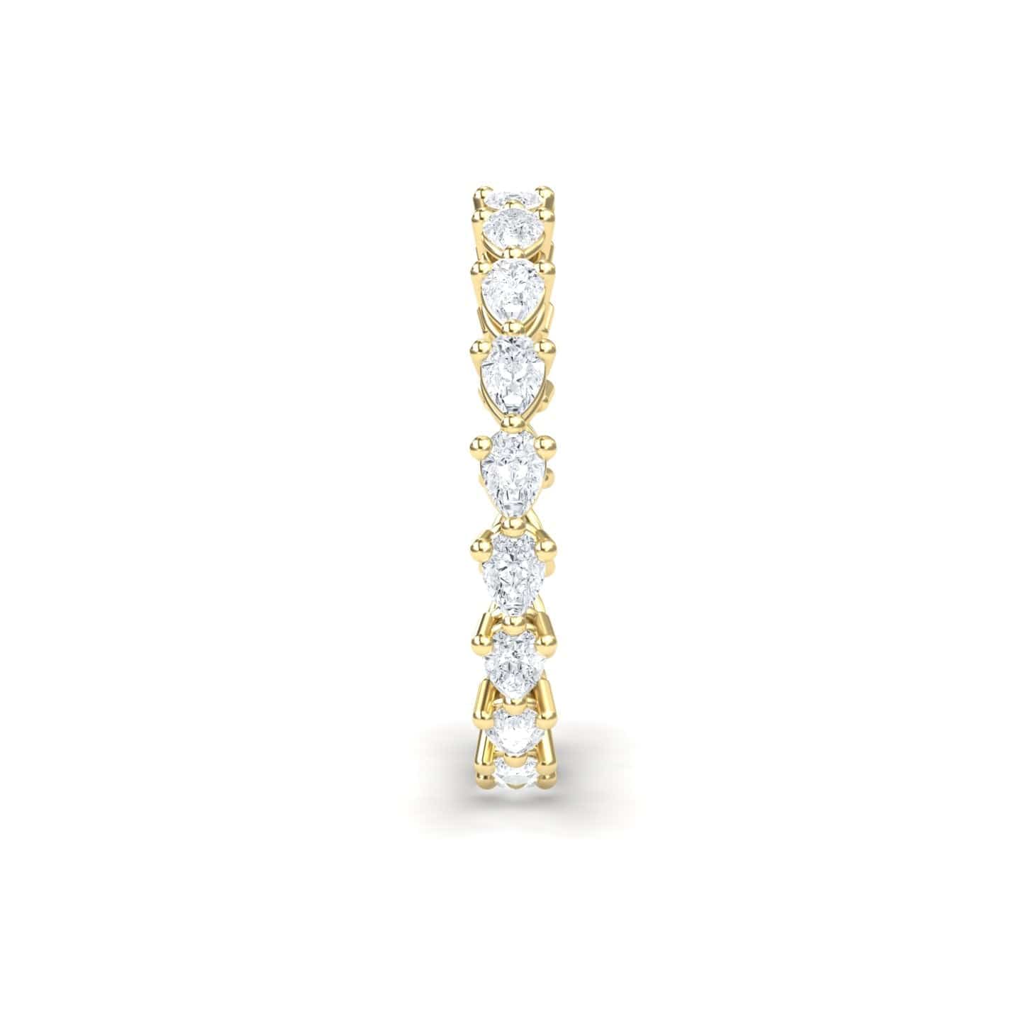 White Diamond Eternity Band Ring - Nikita