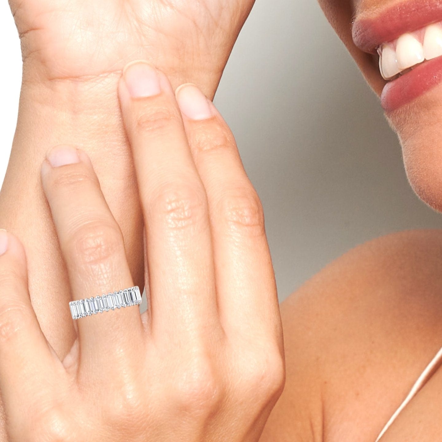 White Diamond Classic Eternity Band - Sabina