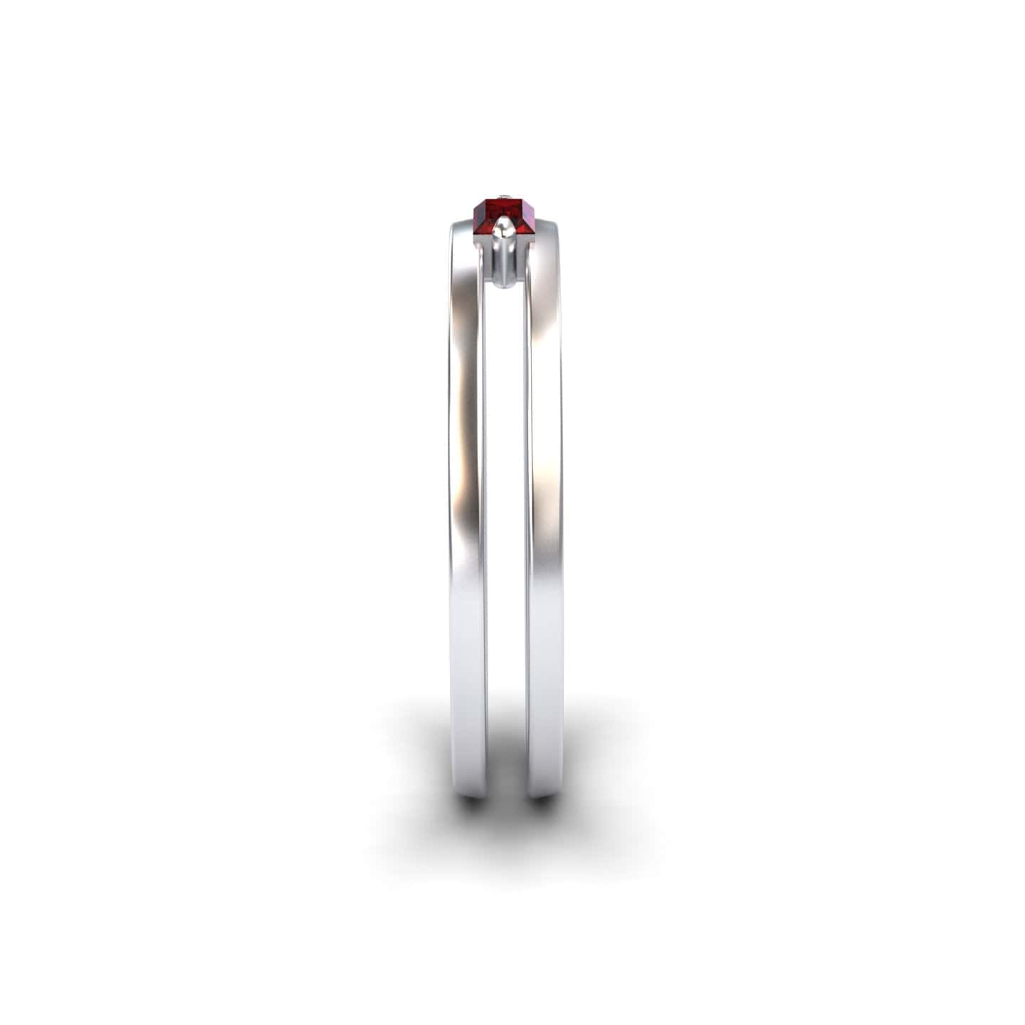 Ruby Minimalist Double Band Ring - Alia