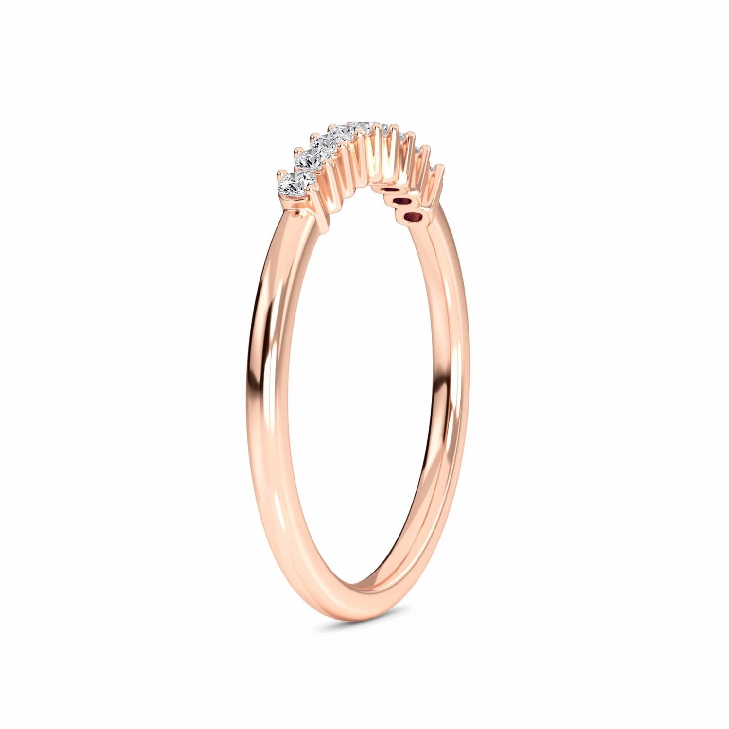Floating Diamond Half Eternity Ring - Cora