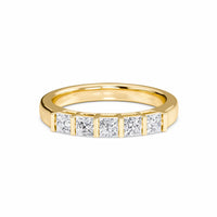 Diamond Bar Set Half Eternity Ring - Sophie