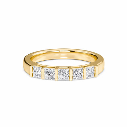 Diamond Bar Set Half Eternity Ring - Sophie