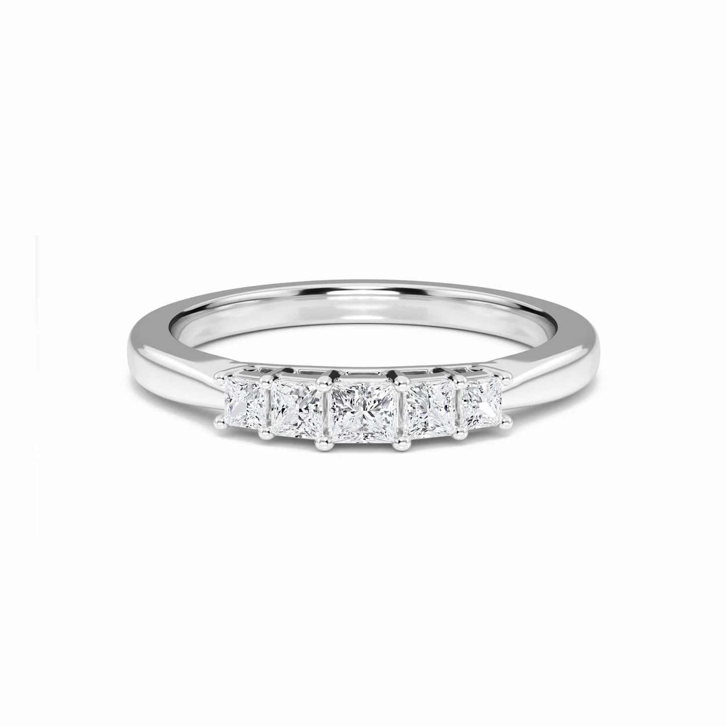 Diamond Prong Set Half Eternity Ring - Bailey