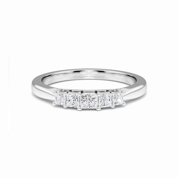 Diamond Prong Set Half Eternity Ring - Bailey
