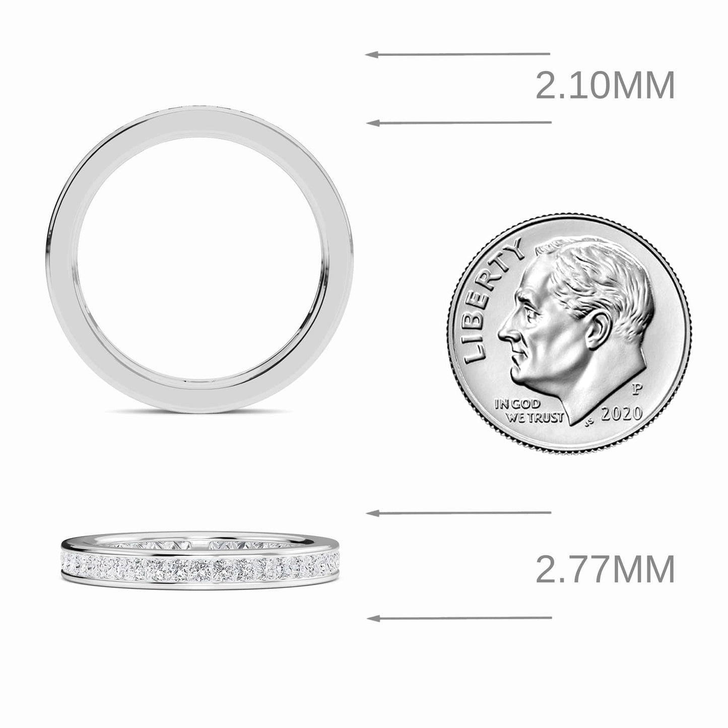 Channel-Set Diamond Eternity Band - Eloise