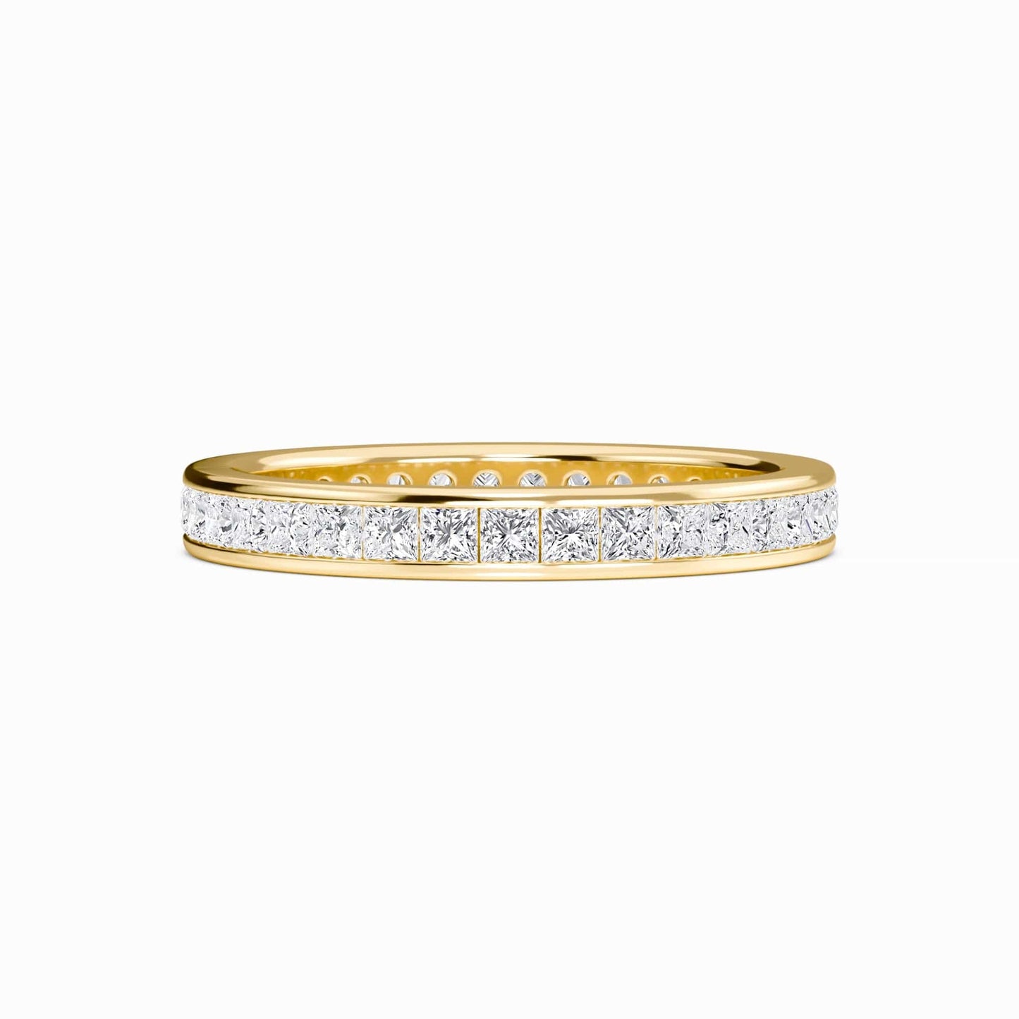 White Diamond Channel-Set Eternity Band - Serenity