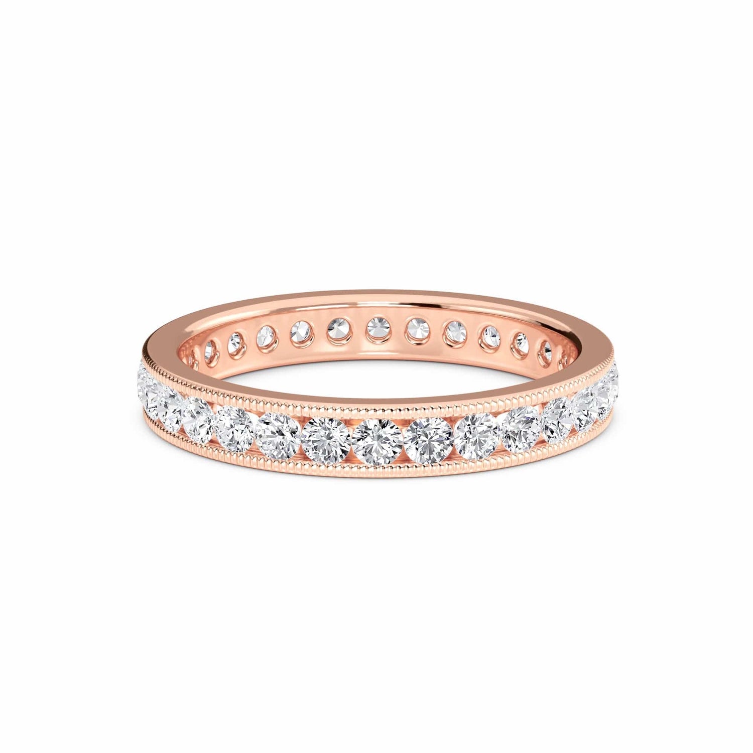 White Diamond Channel-Set Eternity Band - Norah