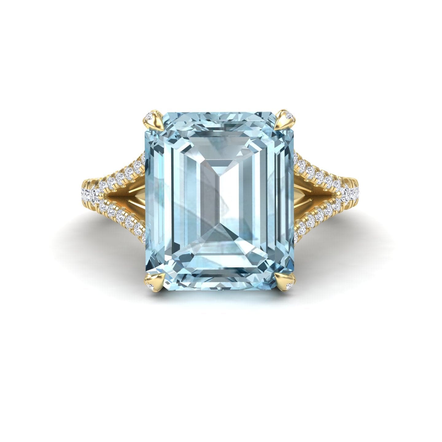 Aquamarine & Diamond Cocktail Ring - Ziya