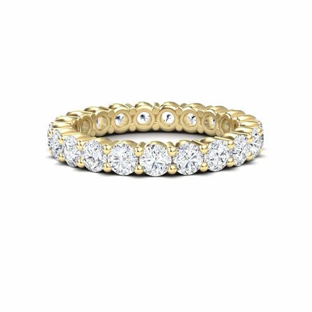 White Diamond Prong-Set Eternity Band - Mahira