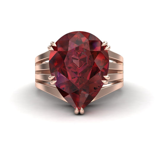 Lab Grown Ruby & Diamond Regal Ring - Anna