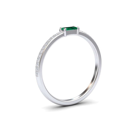 Emerald & Diamond Pave Ring - Dia
