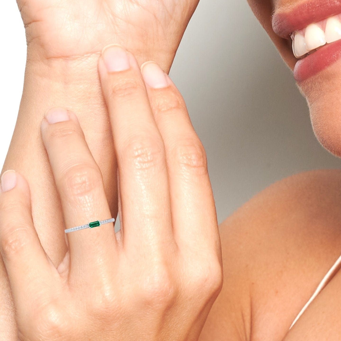 Emerald & Diamond Pave Ring - Dia