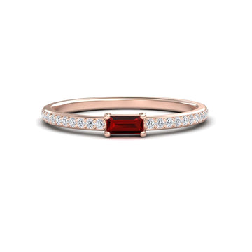 Ruby & Diamond Pave Ring - Dia