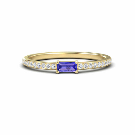 Tanzanite & Diamond Pave Ring - Dia