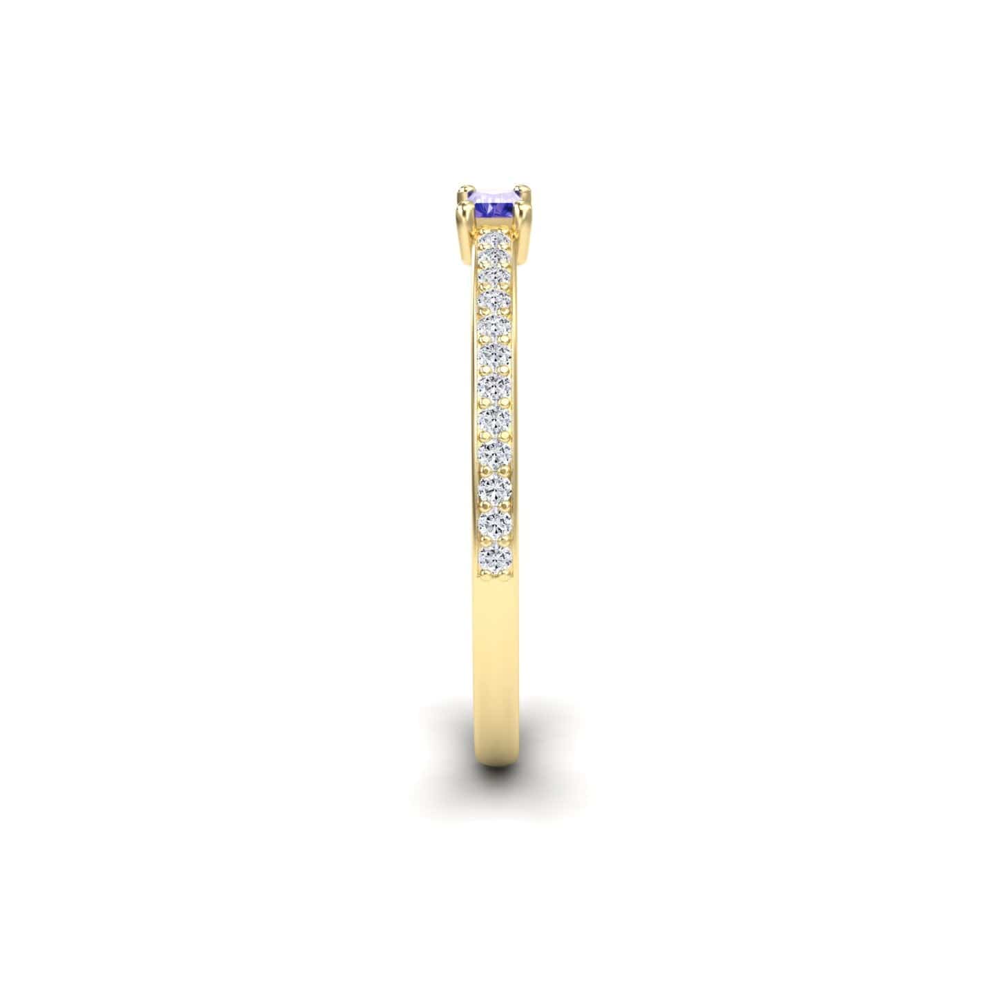Tanzanite & Diamond Pave Ring - Dia