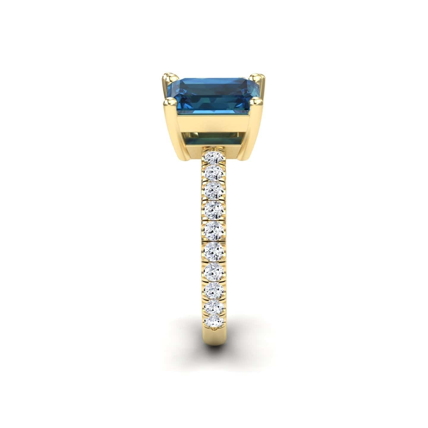London Blue Topaz & Aquamarnine Toi et Moi Ring - Gauri