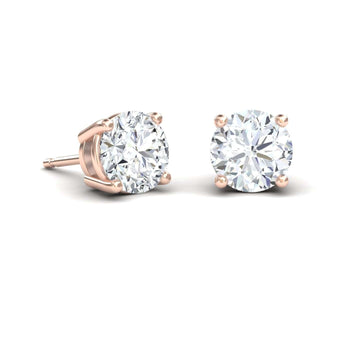 Lab Diamond Earrings - 4 Prong - Krisha