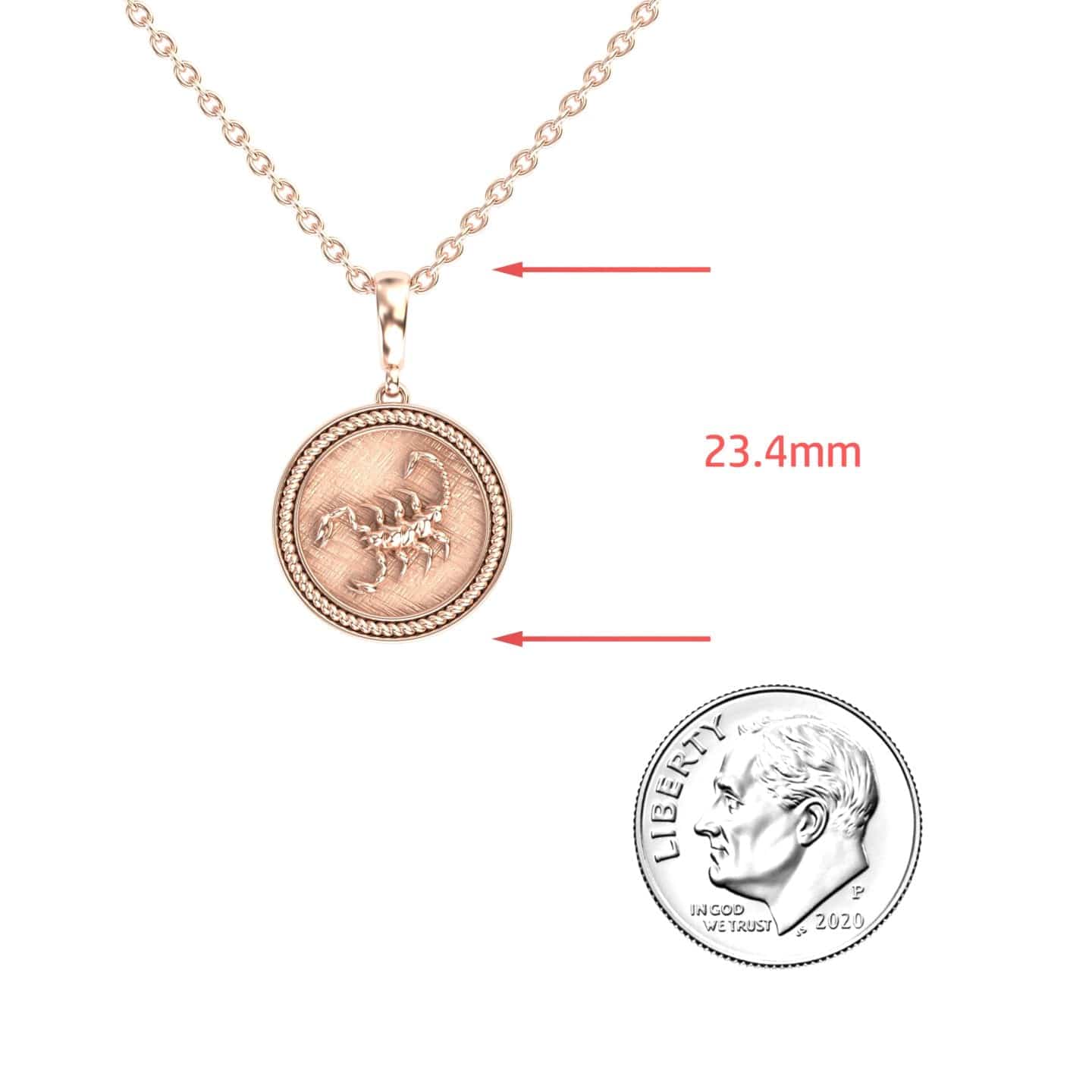 Scorpio Zodiac Medallion Necklace - Nayara