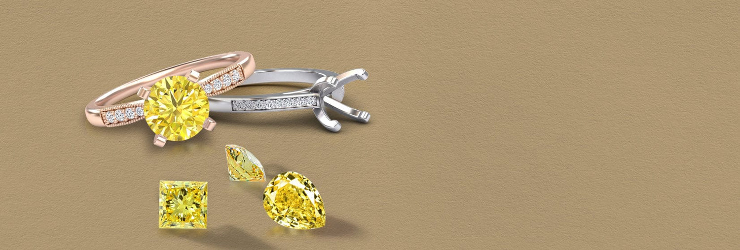 Design Your Own Yellow Canary Diamonds Rings
