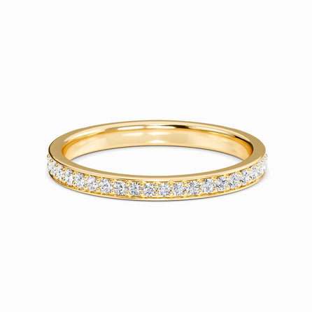 White Diamond Pave Set Eternity Band - Blakely