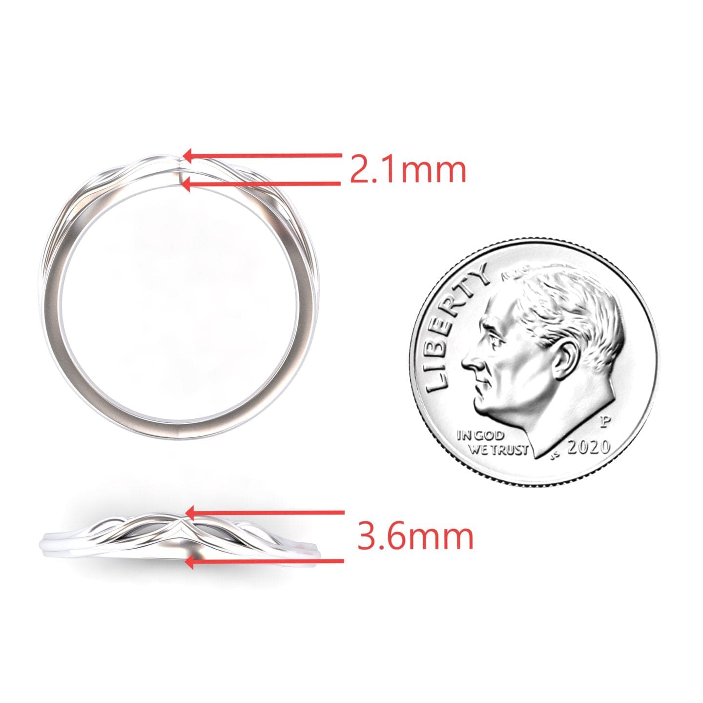 Intertwined Infinity Wedding Band - Penelope