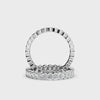 Video showing White Diamond Scalloped Bezel Set Eternity Band